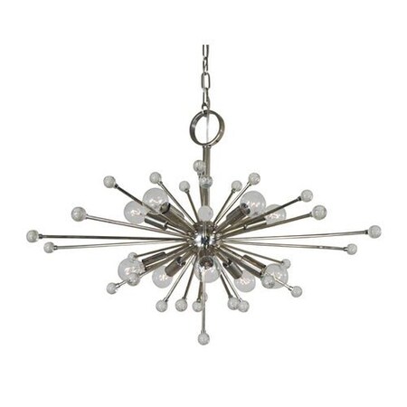 10-Light Satin Brass Supernove Chandelier